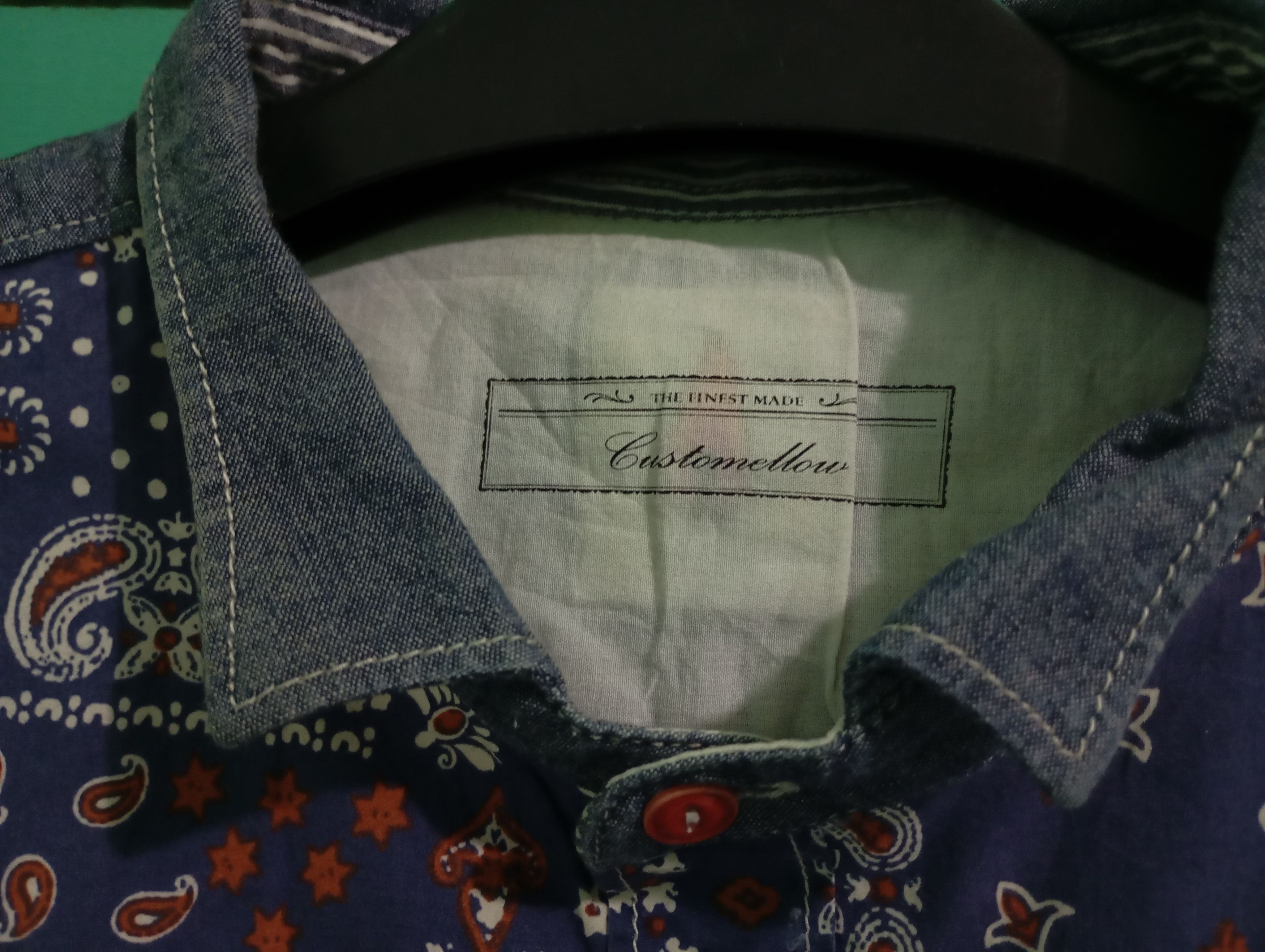 Japanese Brand Customellow Paisley 3/4 Sleeve Shirts Size M / US 6-8 / IT 42-44 - 4 Thumbnail