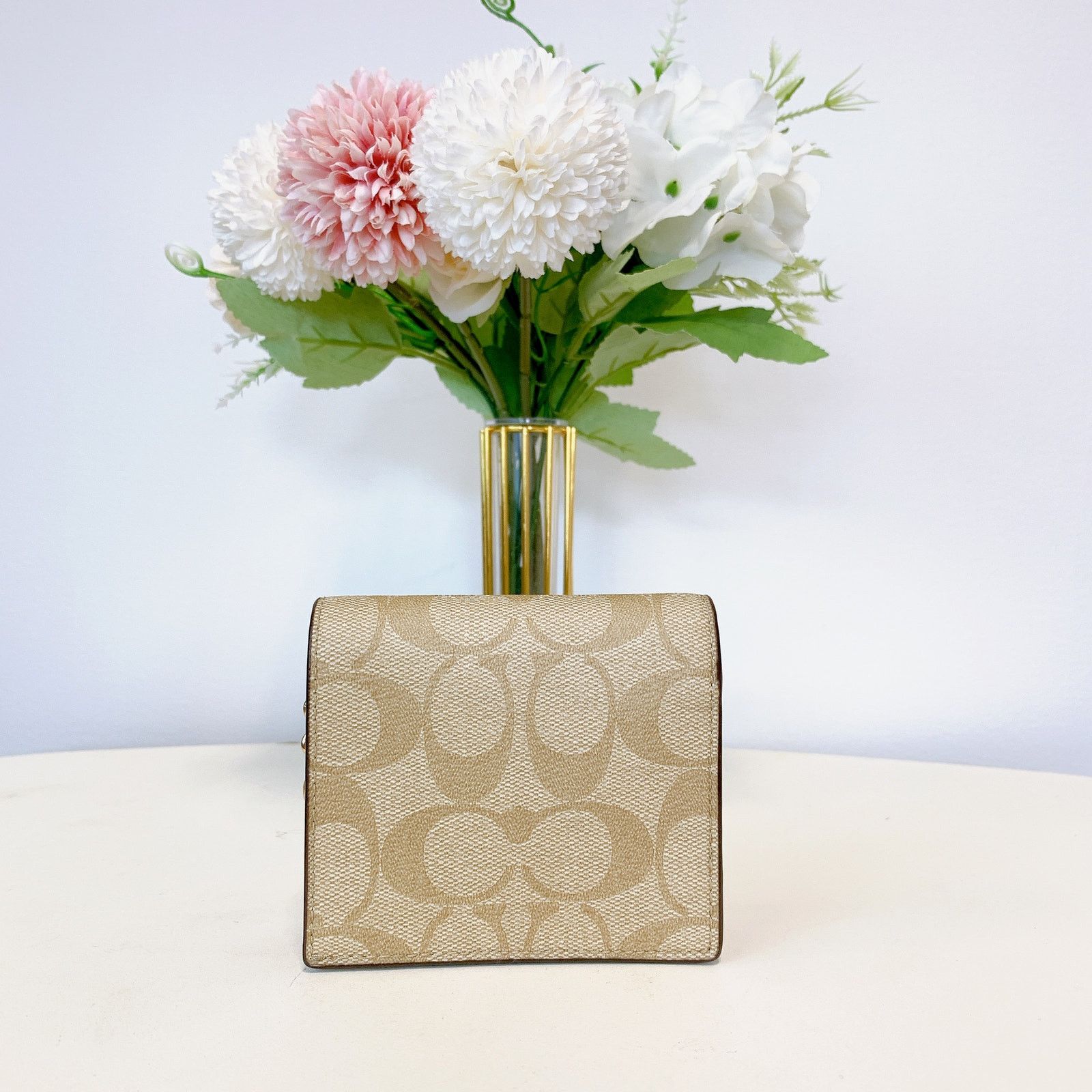 Coach Coach C3309 Snap Wallet In Signature Canvas IN Lt Khaki Size ONE SIZE - 2 Thumbnail