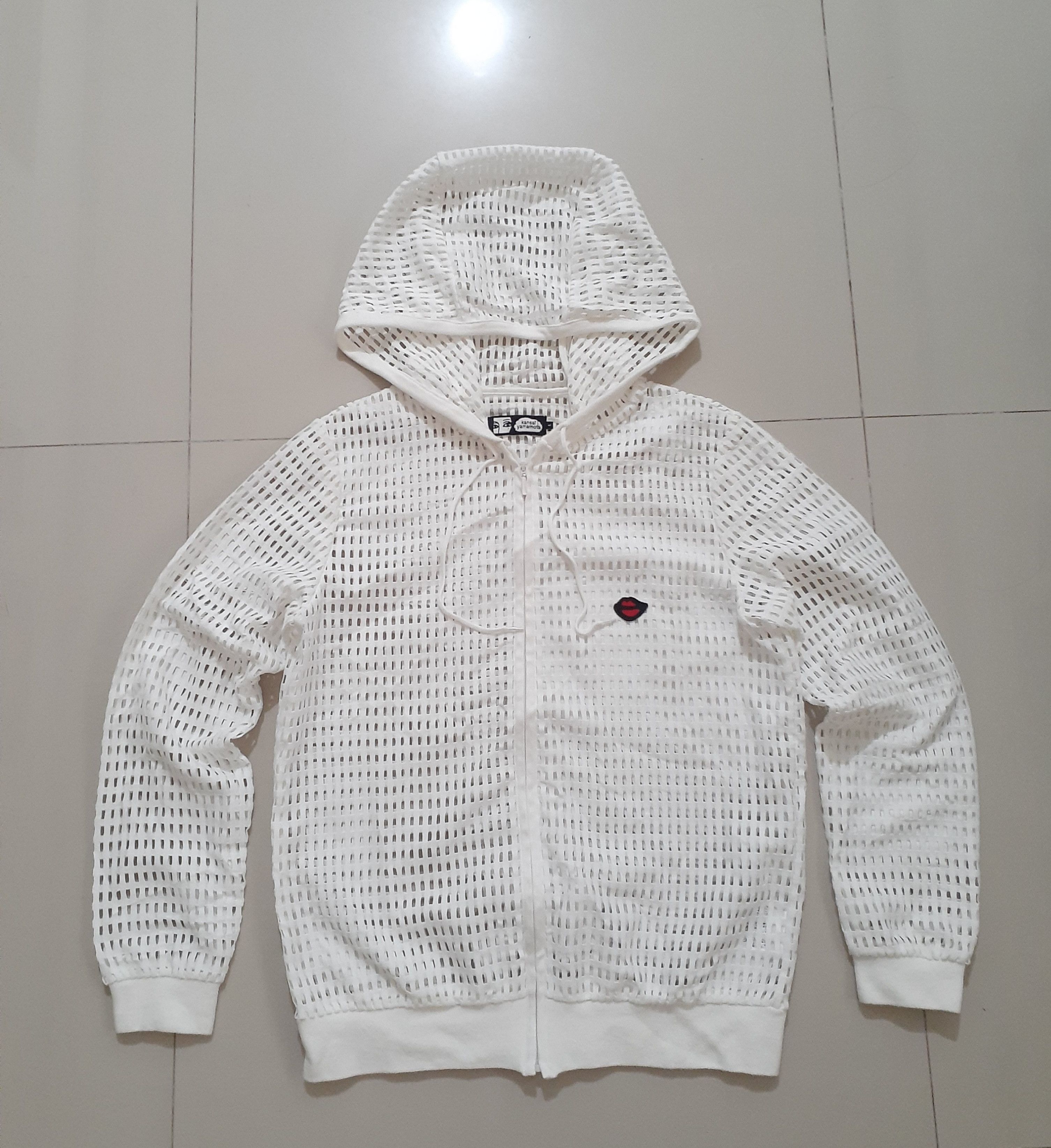 Japanese Brand × Kansai Yamamoto Kansai Yamamoto Mesh See Through Hoodie Size M / US 6-8 / IT 42-44 - 1 Thumbnail