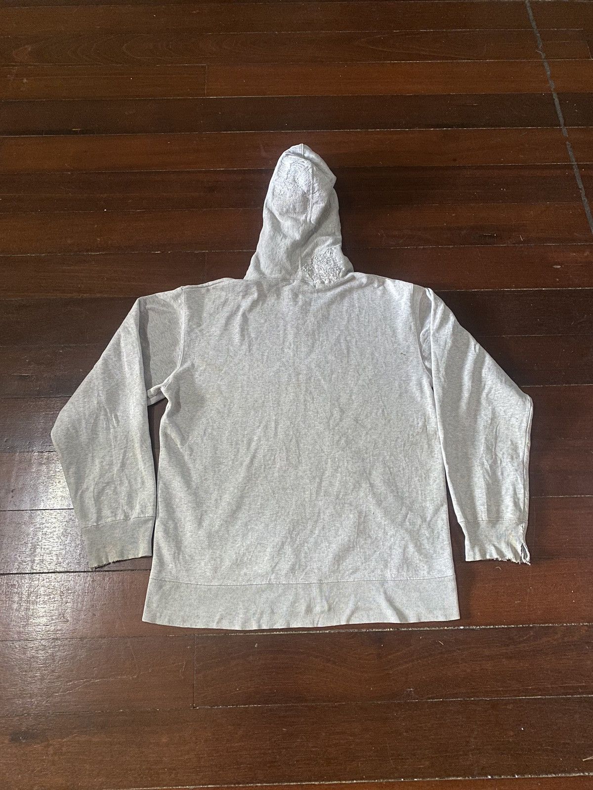 Hypebeast FIRE 🔥 VINTAGE SUPREME NY ZIP UP HOODIE DISTRESSED REWORK Size US L / EU 52-54 / 3 - 14 Thumbnail