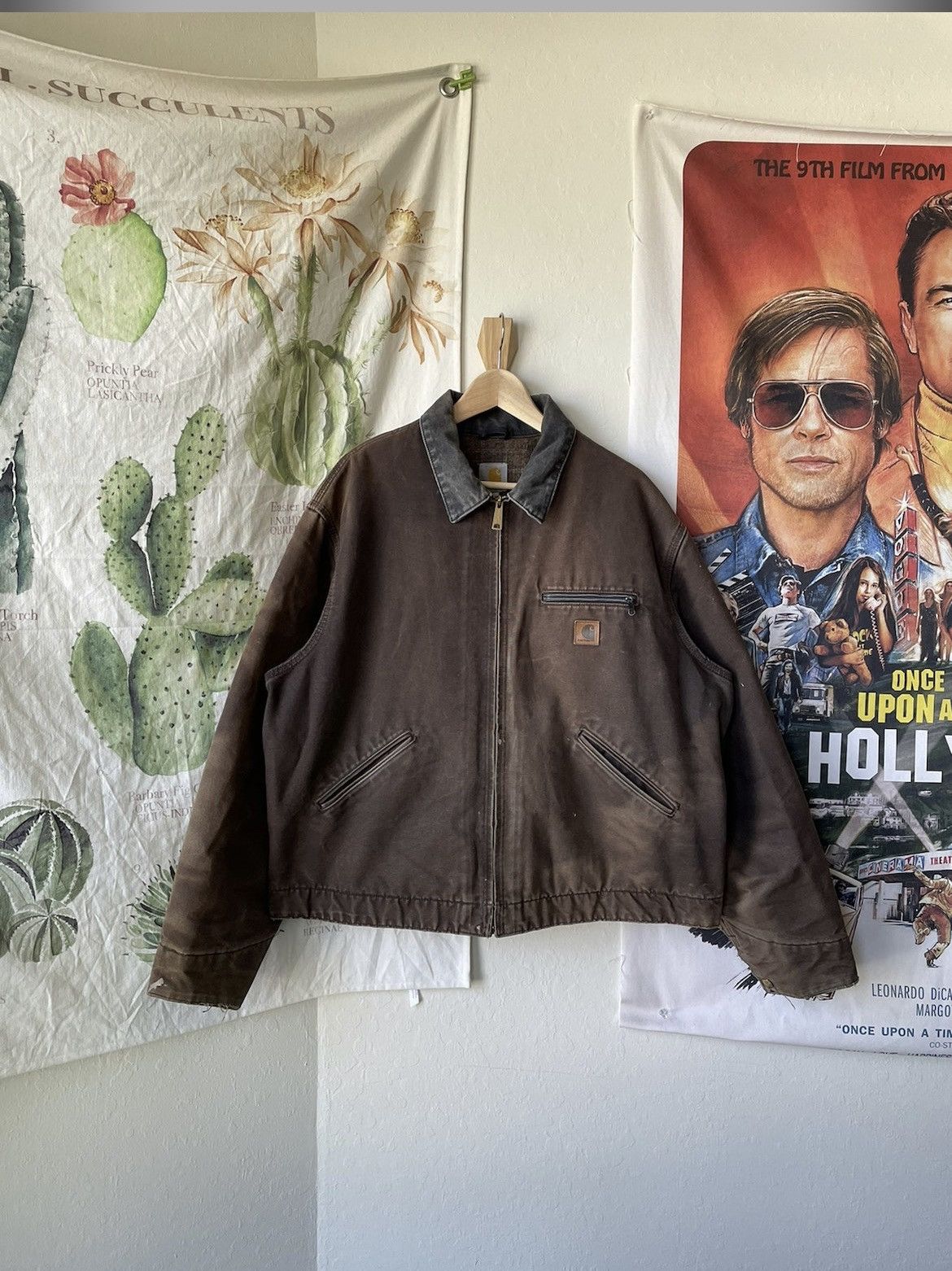 image of 90's Carhartt Detroit Jacket in Brown, Men's (Size XL)