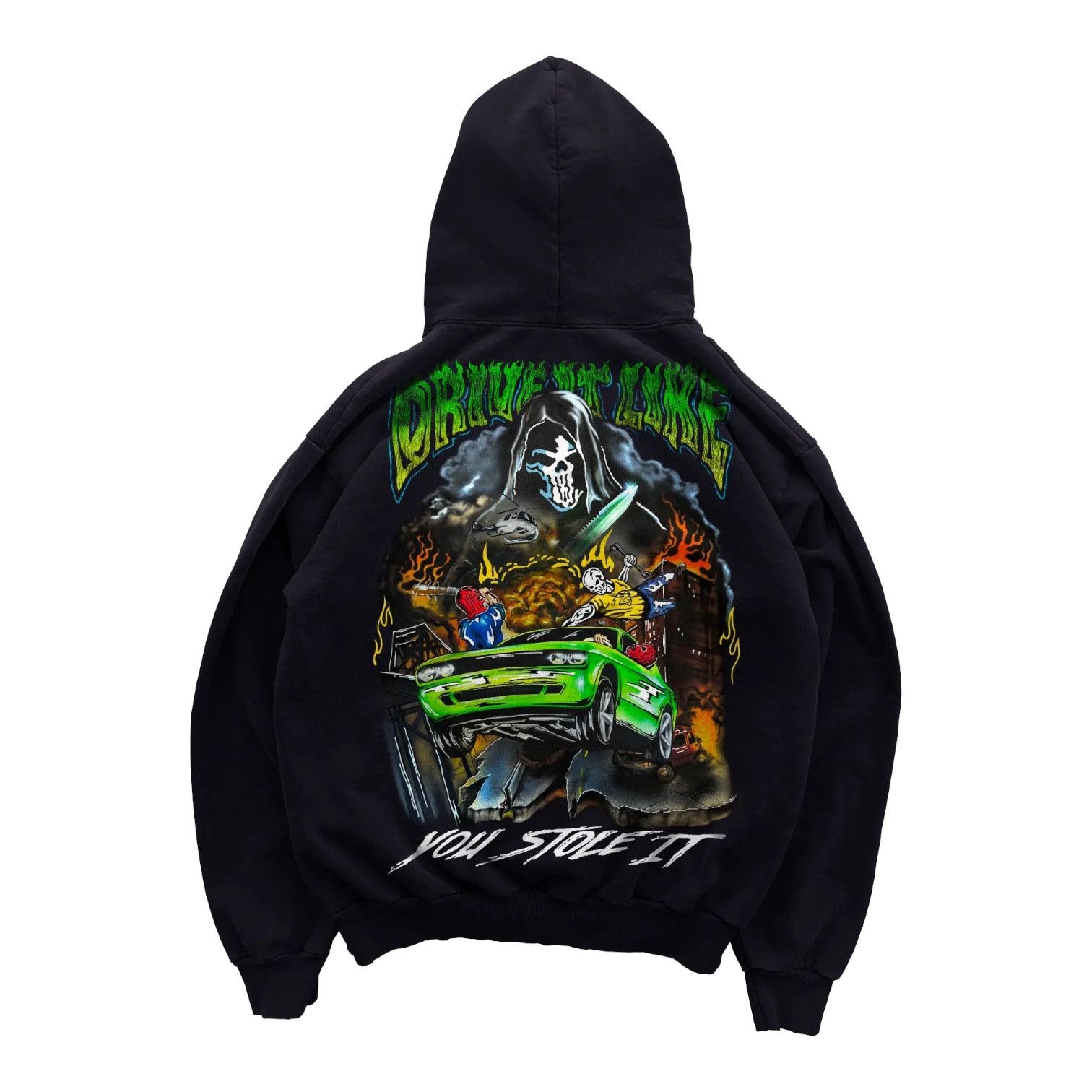 Warren Lotas Drive Like You Stole It Hooded Sweatshirt Black Green Multi Size US L / EU 52-54 / 3 - 1 Preview