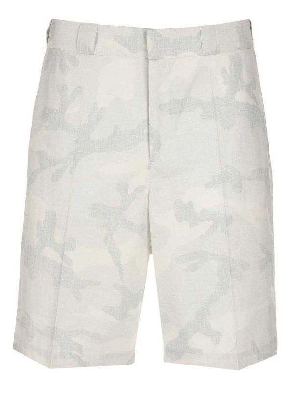 Valentino o1y0525 Camouflage-print Short in Off-White Size US 34 / EU 50 - 1 Thumbnail