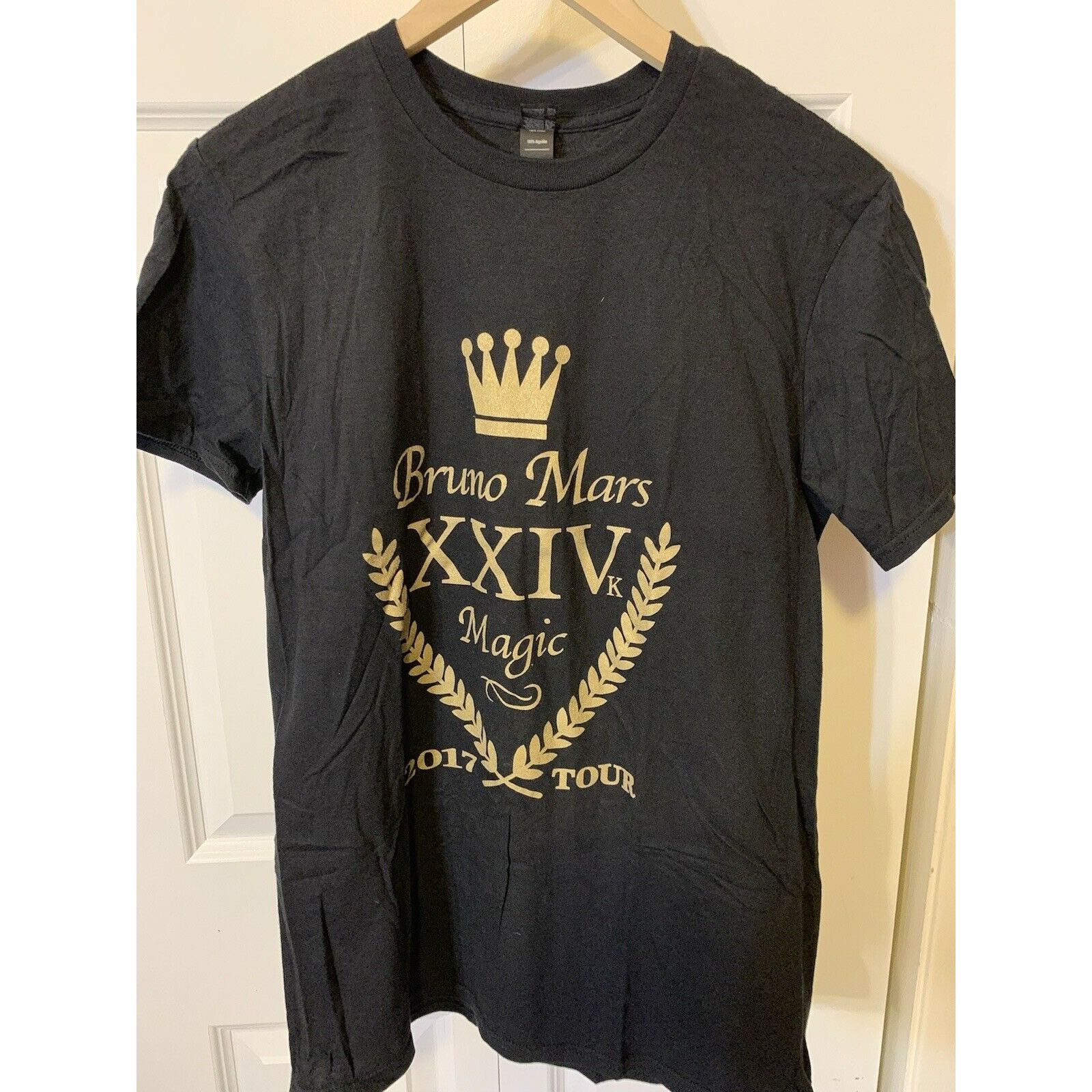 Anvil Bruno Mars Unisex Sz Medium Black 24K Magic World Tour 2017 Size US M / EU 48-50 / 2 - 4 Thumbnail