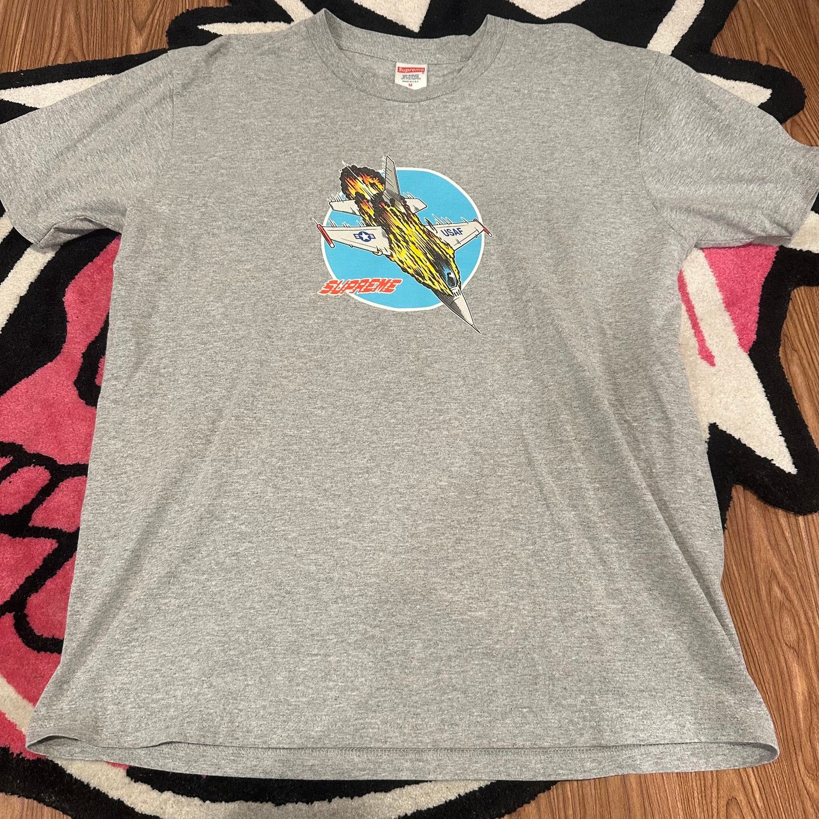 Supreme Supreme Jet Tee - Heather Grey - Size Medium - Used Size US M / EU 48-50 / 2 - 2 Thumbnail