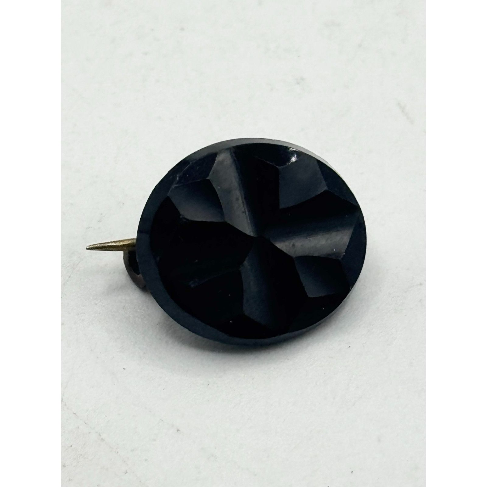 Vintage Antique Victorian black jet carved cross mourning pin Size ONE SIZE - 3 Thumbnail