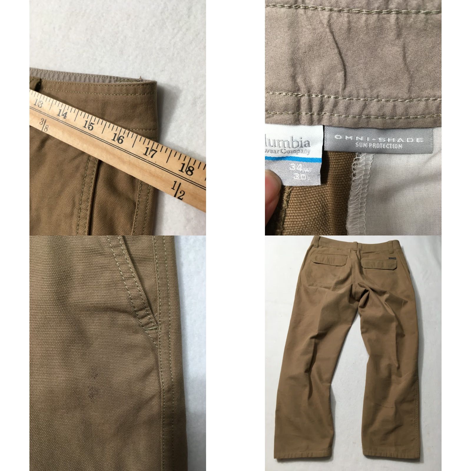 Vintage Columbia Pants Mens 34 Canvas Regular Fit Straight Leg Tan Outdoors 100% Cotton Size US 34 / EU 50 - 8 Thumbnail