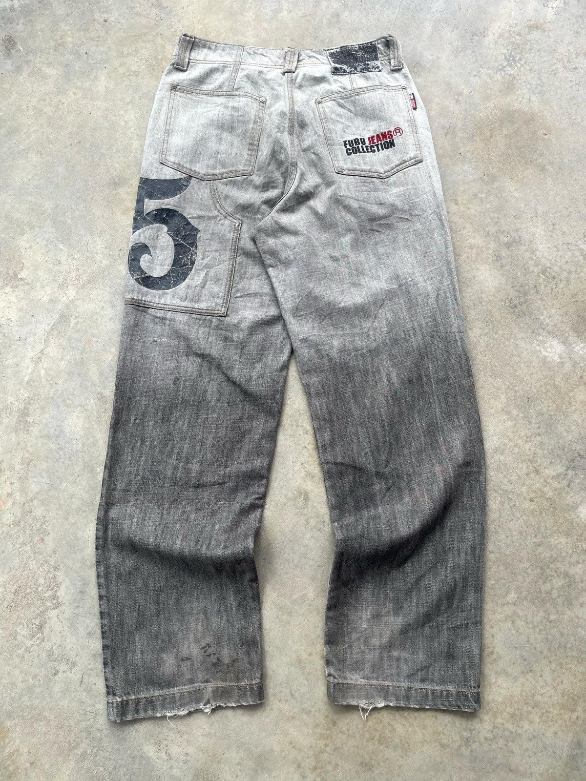 Fubu × JNCO Vintage Y2K Fubu Gradient Dye Jeans Pant Size US 32 / EU 48 - 2 Thumbnail