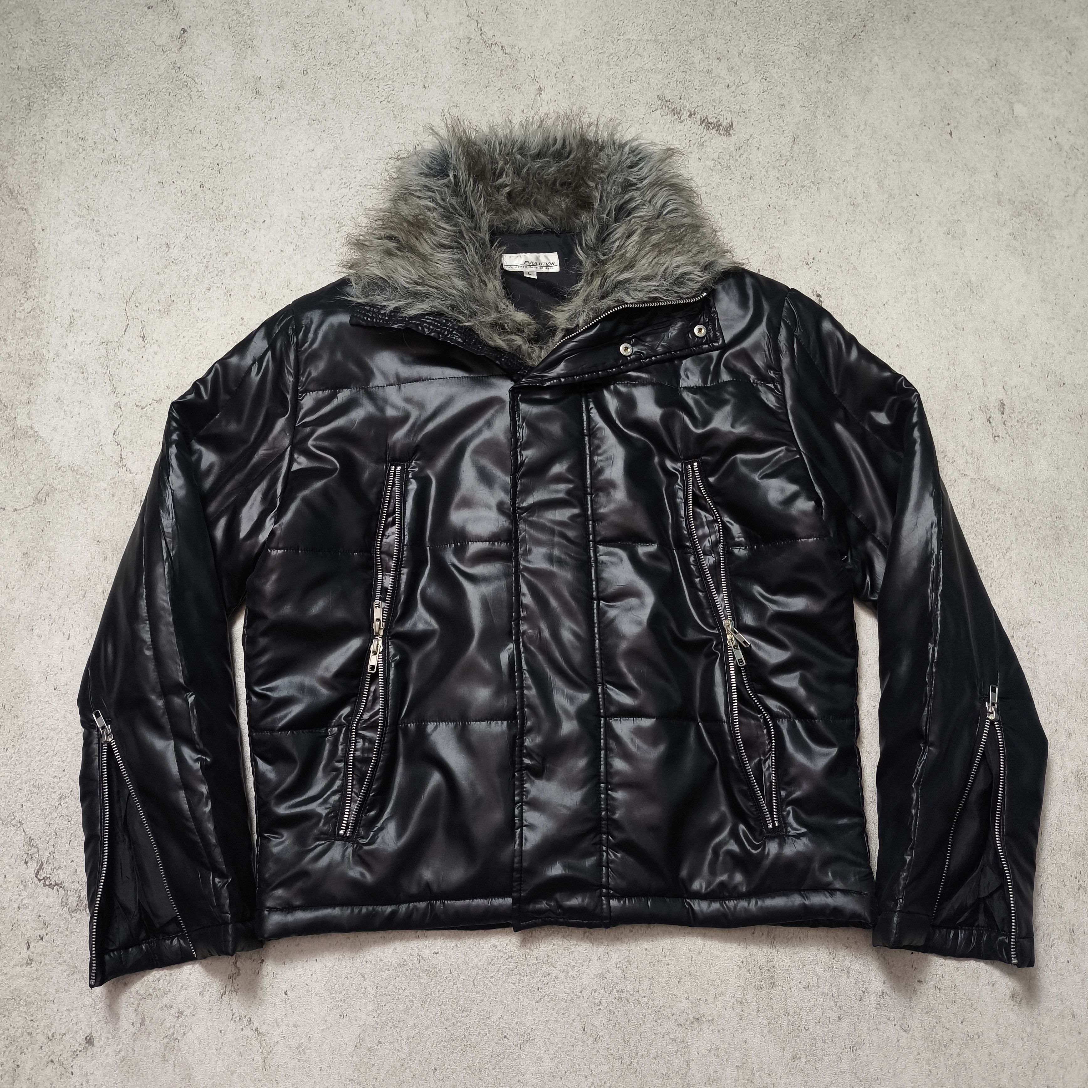 If Six Was Nine Japanese Brand Evolution Fur Collar Jacket Vkei Style Size US L / EU 52-54 / 3 - 2 Thumbnail