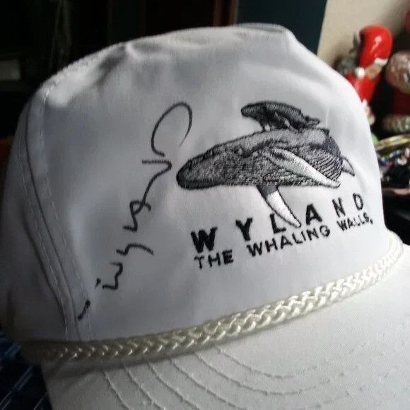 Otto DS Vintage Wyland Whaling Walls Rope Trucker Hat Autographed Size ONE SIZE - 2 Thumbnail