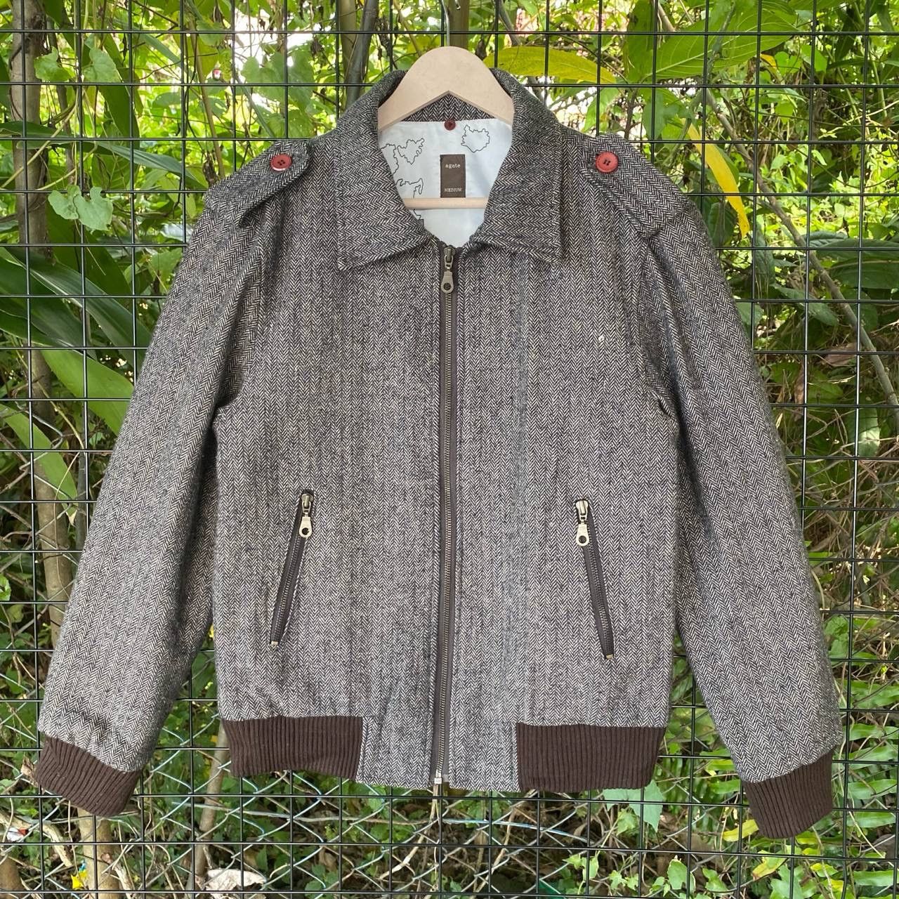 Japanese Brand Vtg HBT Map Printed Linning Zipper Jacket Size US S / EU 44-46 / 1 - 3 Thumbnail