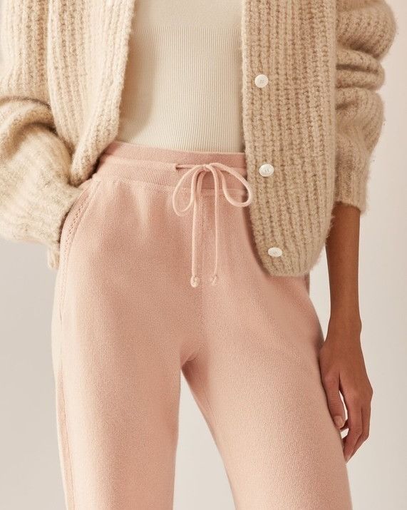 Loro Piana o1srvl11e1024 Cocooning Cashmere Sweatpant in Pink Size 27" / US 4 / IT 40 - 5 Thumbnail