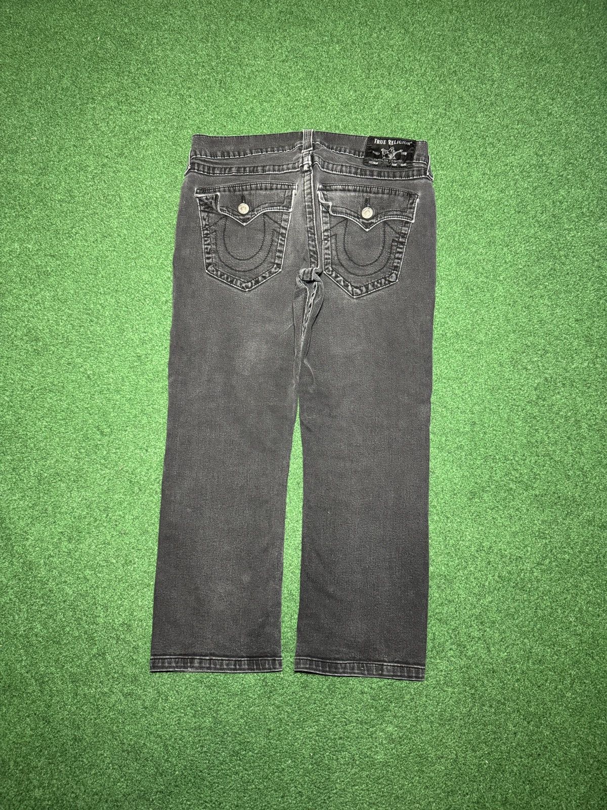 True Religion True Religion Black Denim Straight Leg 34x26 Y2K Jeans Size US 34 / EU 50 - 1 Thumbnail