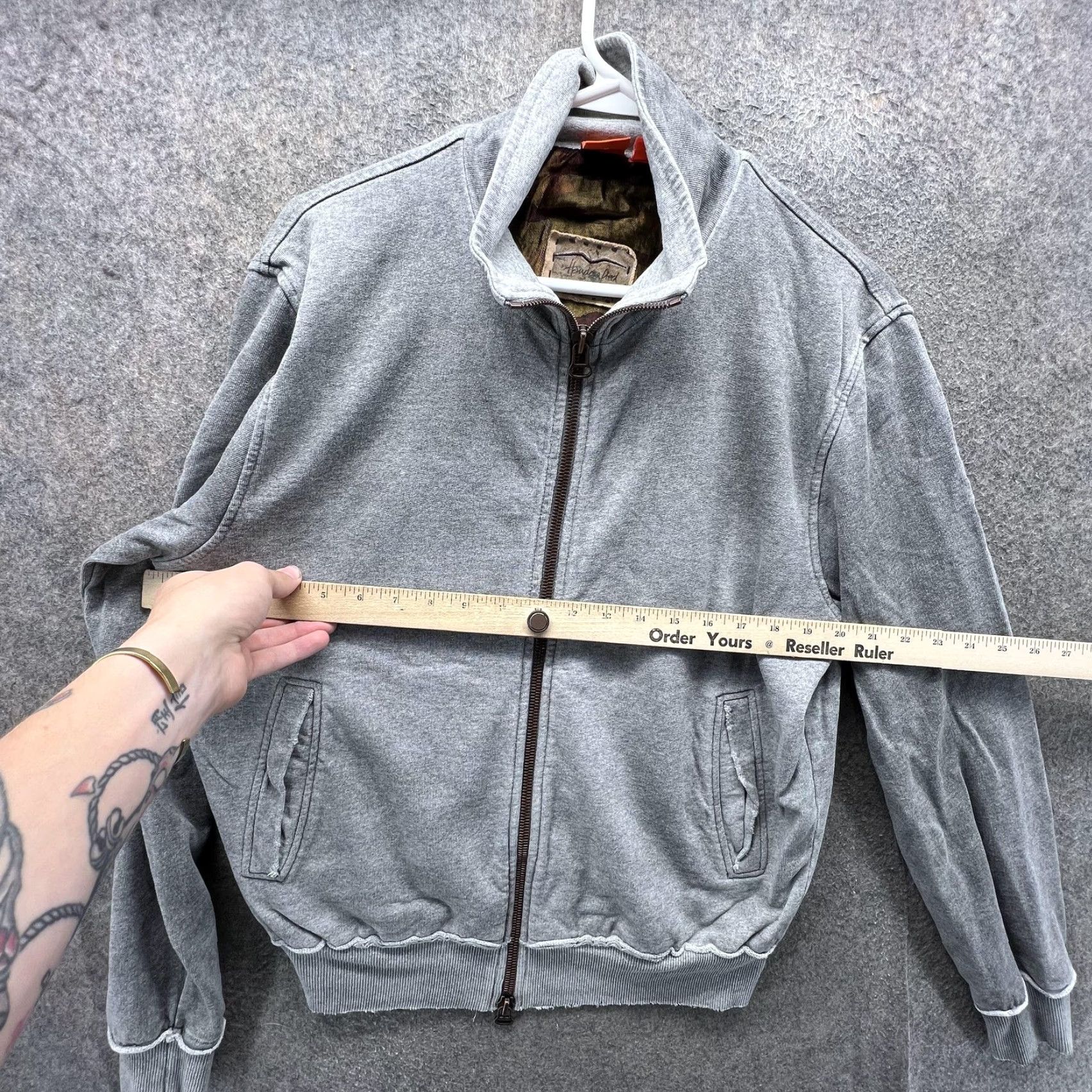 Hugo Boss VINTAGE Hugo Boss Jacket Mens M Gray Cotton Bomber Full Zip Lined Casual Outdoor Size US M / EU 48-50 / 2 - 6 Thumbnail