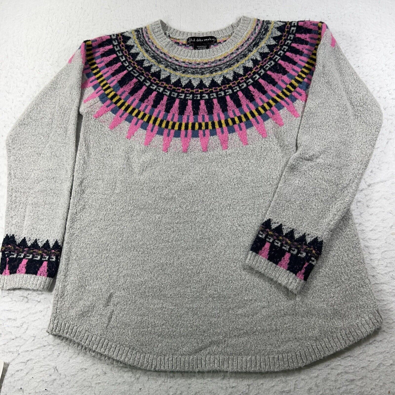 Other United States Sweater Pullover Gray Colorful Sweater Size M / US 6-8 / IT 42-44 - 1 Thumbnail