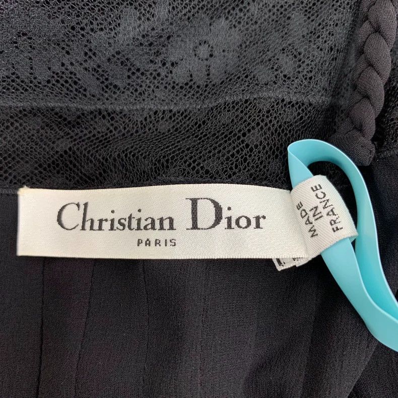 Dior Dior Black mulberry silk lace stitching pleated suspender Size XS / US 0-2 / IT 36-38 - 6 Thumbnail