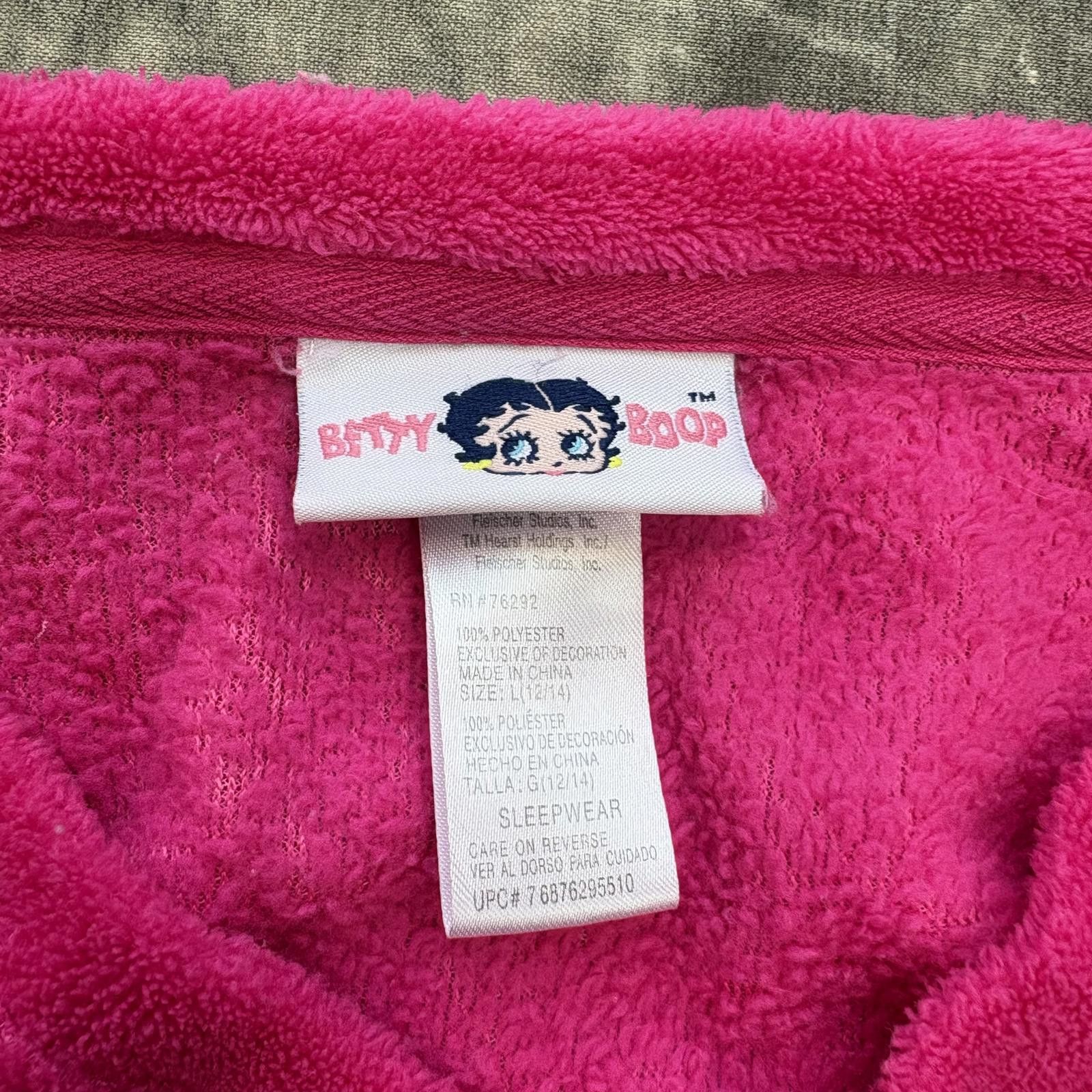 Vintage Vintage Y2K Hot Pink Betty Boop Plush Fleece Sweatshirt Size L / US 10 / IT 46 - 3 Thumbnail
