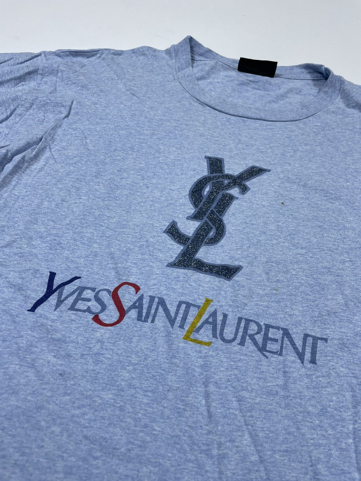 Vintage × Yves Saint Laurent YSL Logo T-Shirt vintage Size US L / EU 52-54 / 3 - 3 Thumbnail