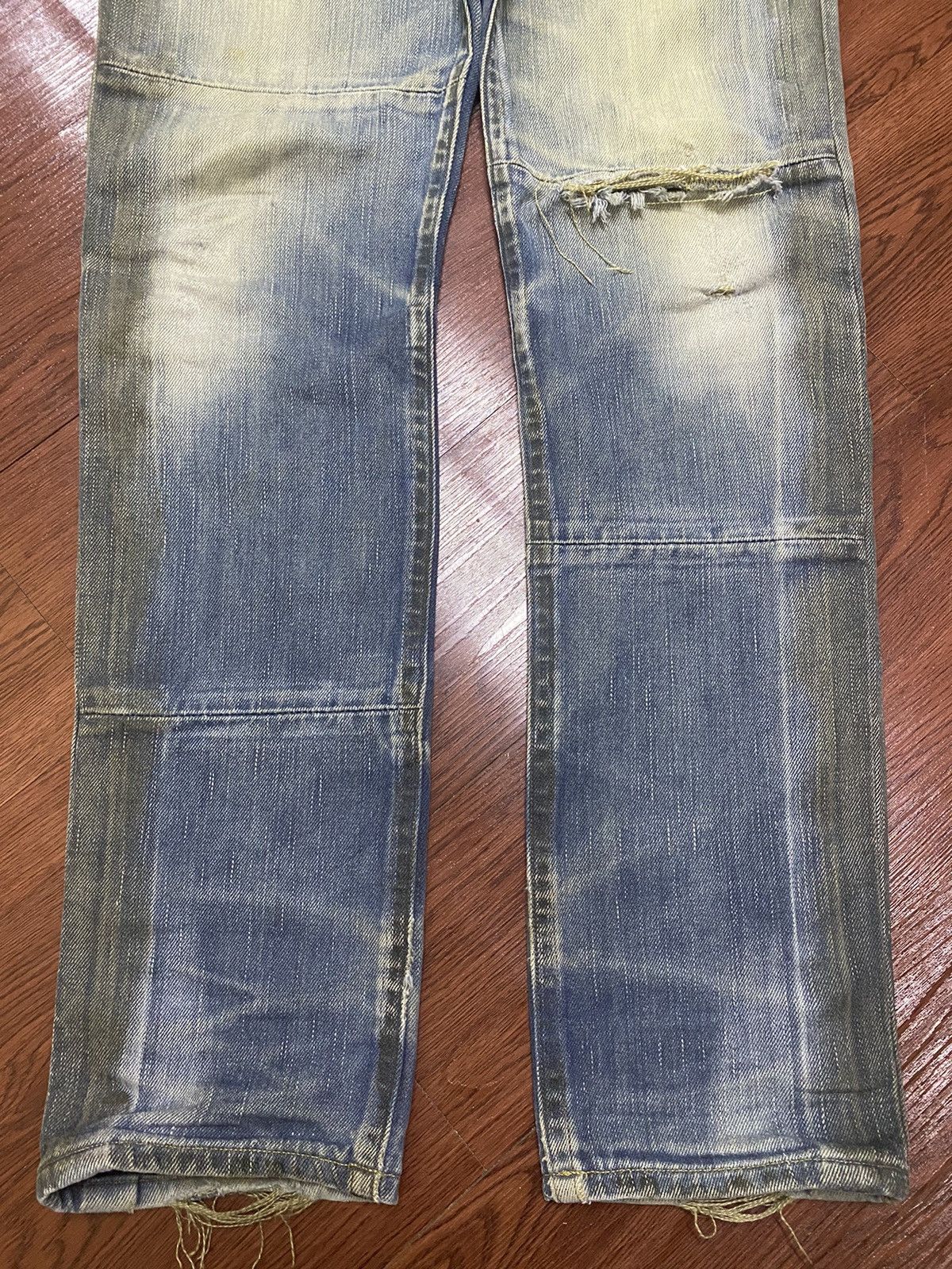 Levi's Made & Crafted Vintage Levis Mud Wash Star Button Distressed Slim Jeans Size US 32 / EU 48 - 5 Thumbnail