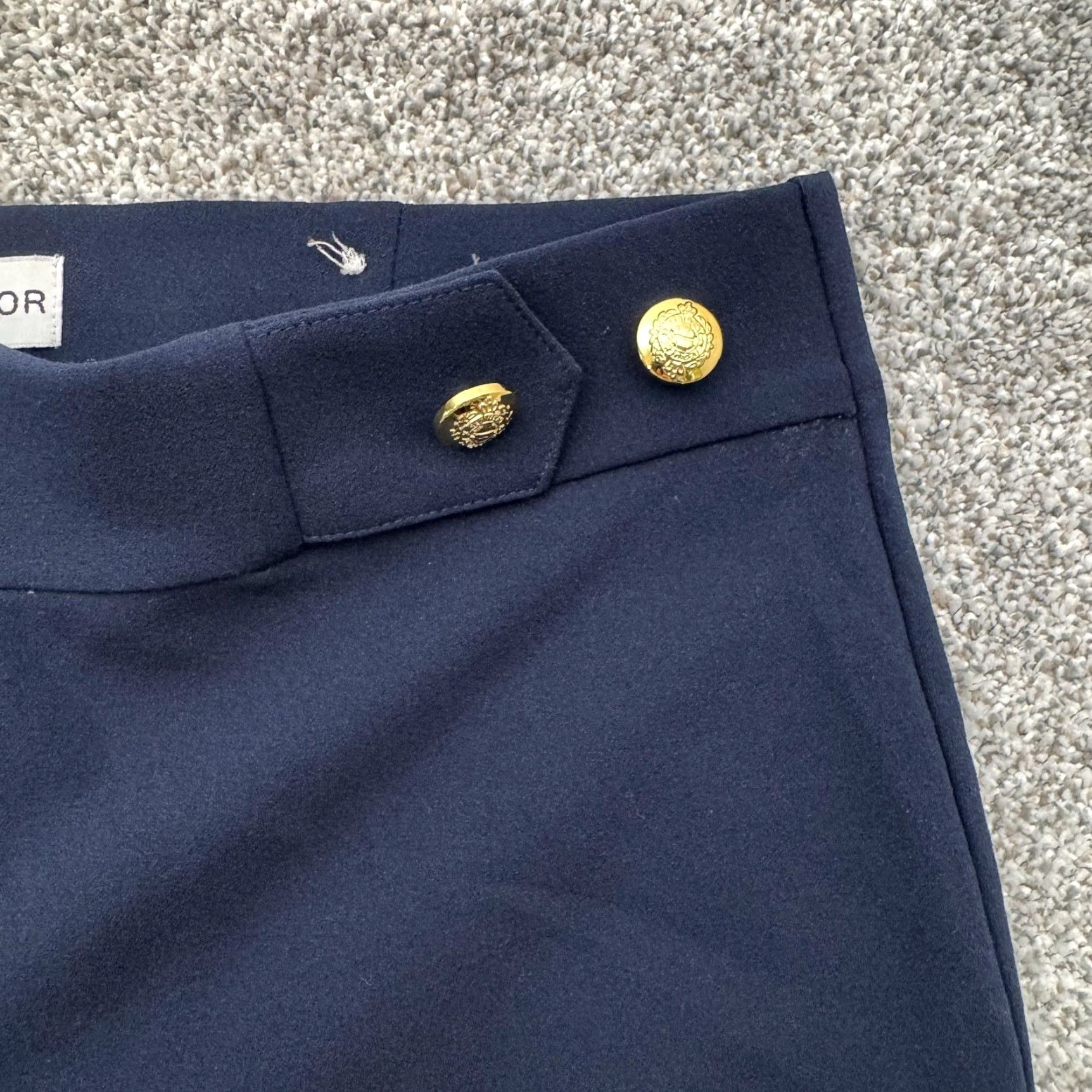 Vintage VINTAGE Sag Harbor Pants Womens 6 Navy Blue Gold Button High Rise Stretch Sailor Vtg Y2K Size 28" / US 6 / IT 42 - 3 Thumbnail