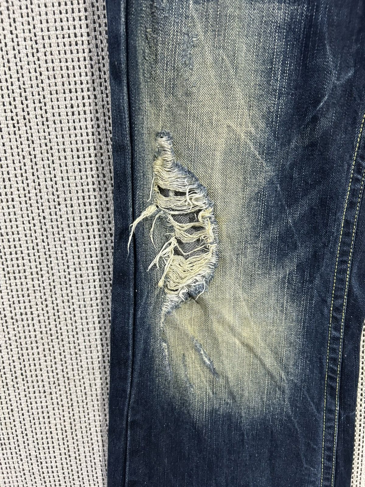 Seditionaries Gothic punk D.i.a denim extra bootcut distressed style Size US 31 - 3 Thumbnail
