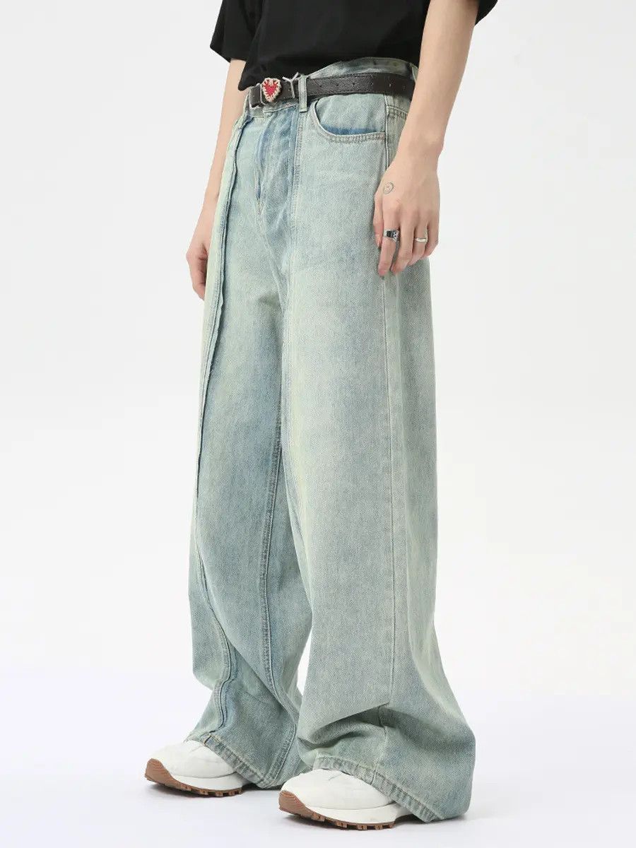 Japanese Brand Retro loose high street patchwork jeans Size US 32 / EU 48 - 1 Thumbnail
