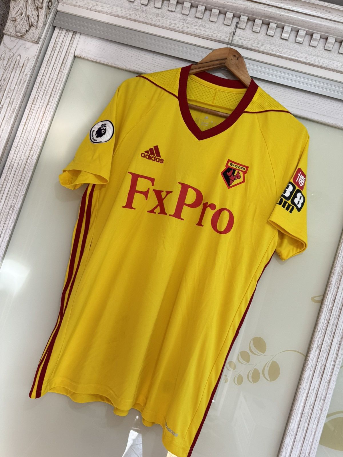 Adidas Cowell #1 Watford 2017-2018 Home Soccer Jersey Football Kit Size US L / EU 52-54 / 3 - 3 Thumbnail