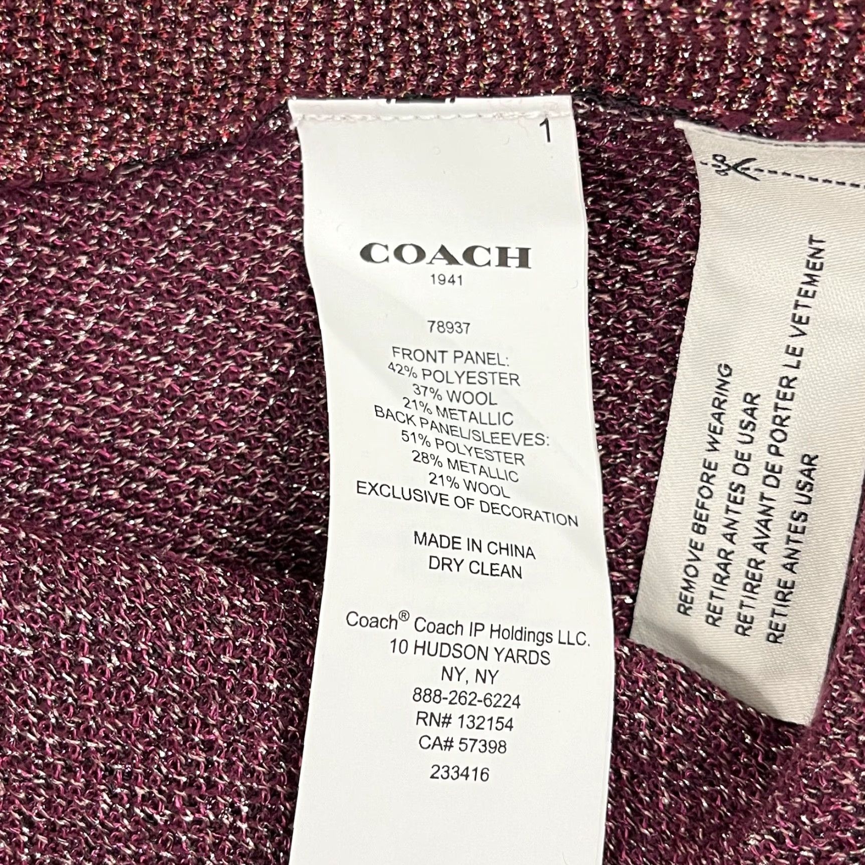 Coach COACH Sweater Womens Small Kaffe Fassett Carnation Print Crewneck Oversized NEW Size S / US 4 / IT 40 - 7 Thumbnail