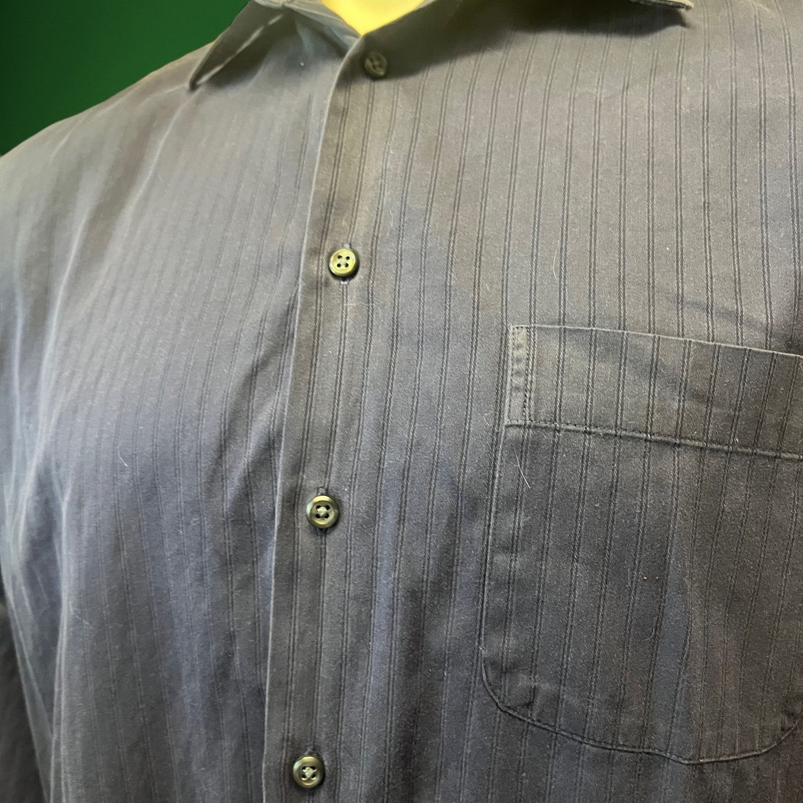 Alfani Vintage Alfani Fancy Pinstripe Button Down Long Sleeve Size US M / EU 48-50 / 2 - 7 Thumbnail
