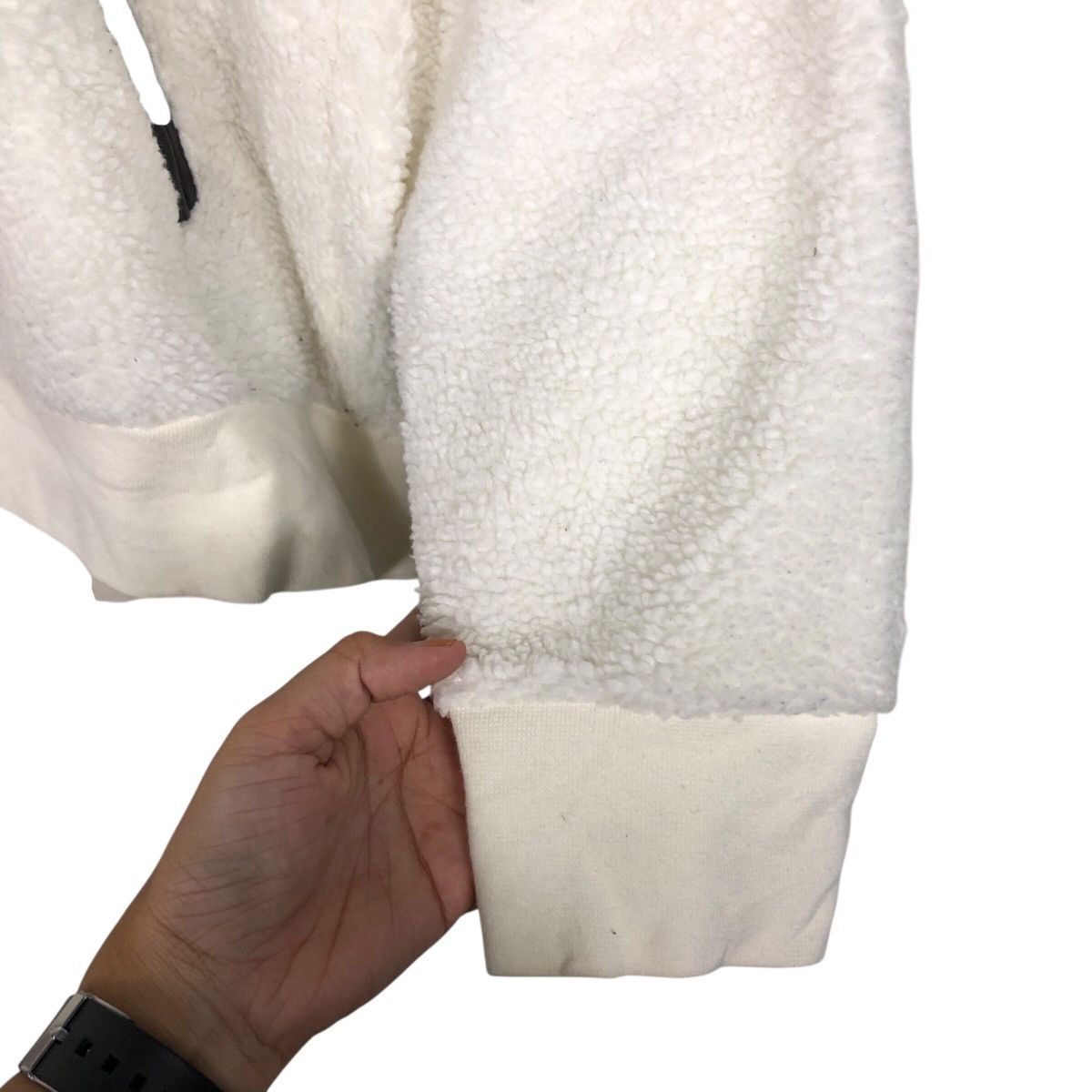Nike 📌Vintage Bomber Jacket Fleece Nike White Rich Size US M / EU 48-50 / 2 - 16 Thumbnail