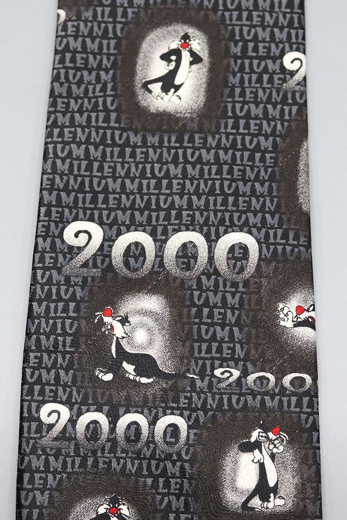 Warner Bros Looney Tunes Sylvester Millennium Tie – 1999 Warner Bros Size ONE SIZE - 7 Thumbnail