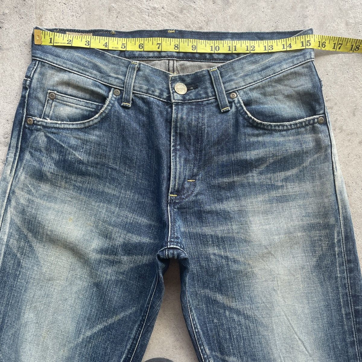 Japanese Brand × Jean × Vintage Vintage Japanese Brand Distressed Jeans Faded Denim Pants Size US 31 - 6 Thumbnail
