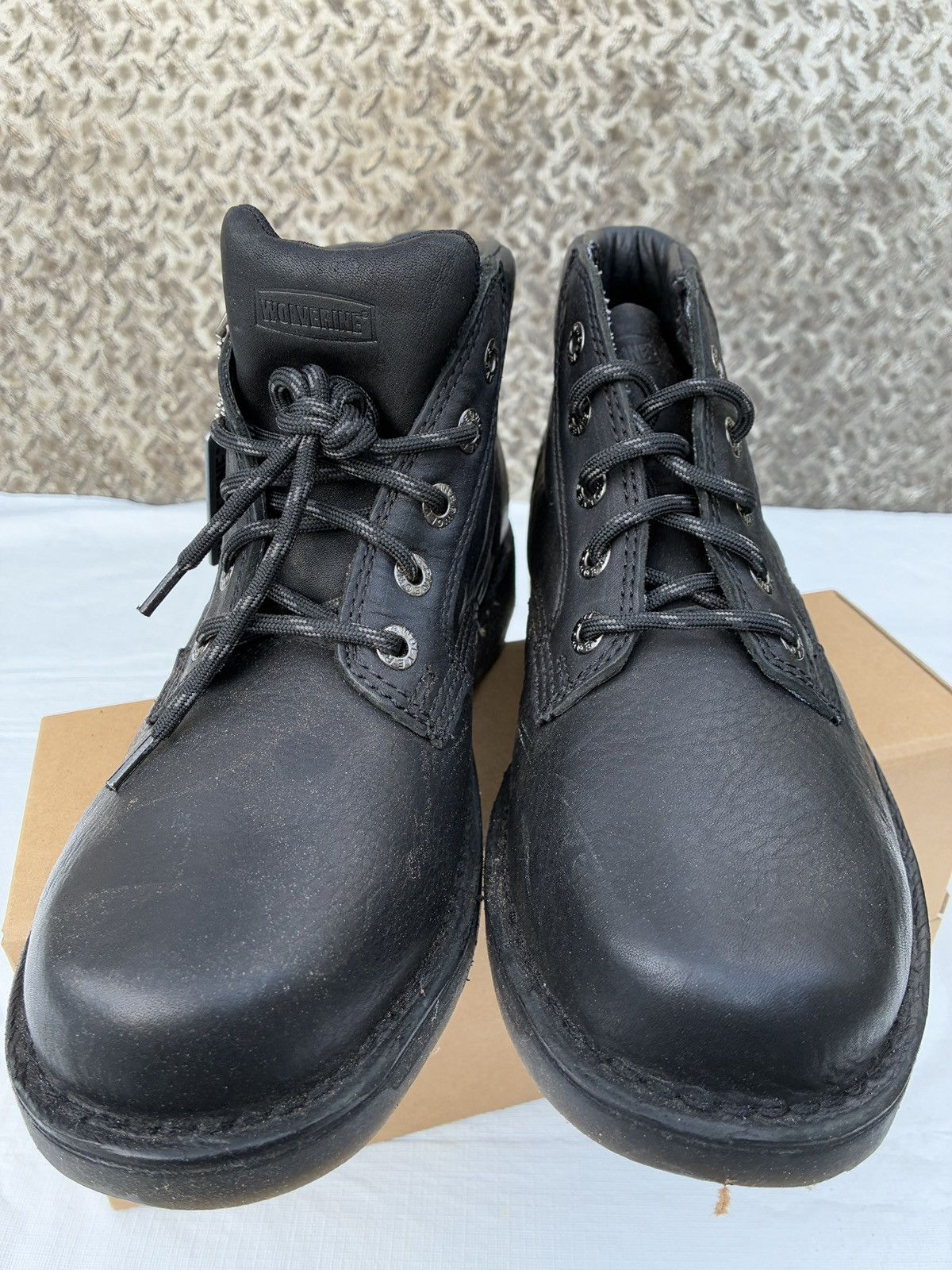 Wolverine Wolverine MultiShox 6" Black Leather Work Chukka Boot 9.5 Size US 9.5 / EU 42-43 - 8 Thumbnail