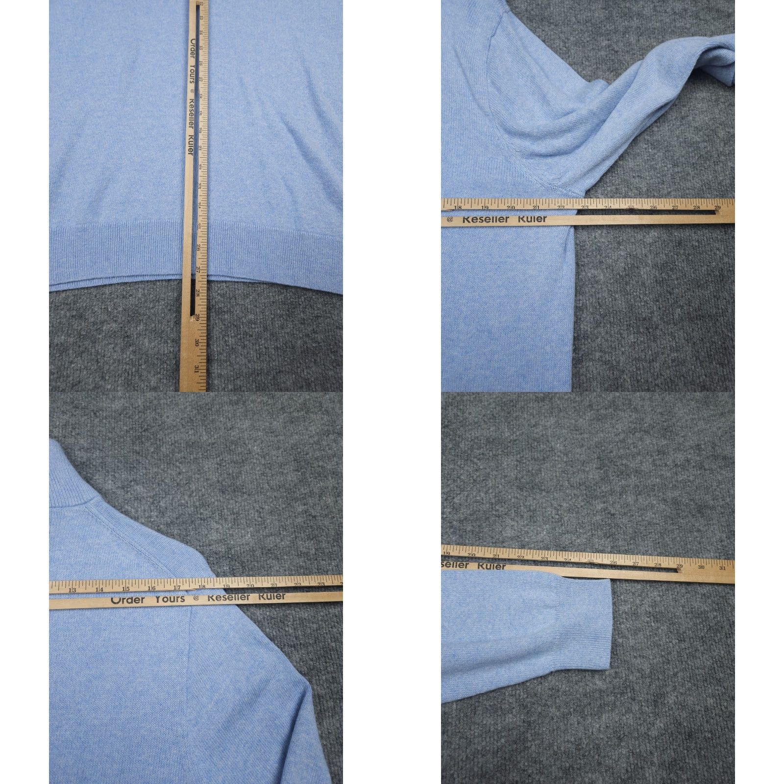 J.Crew J. Crew Sweater 1/4 Zip Men's XL Blue 100% Cotton Super Soft EUC Pullover Mock Neck Knit Regular Size US XL / EU 56 / 4 - 8 Thumbnail