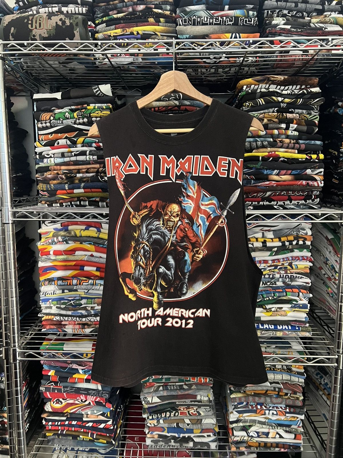 Band Tees 2012 Iron Maiden England North American Tour UK Knight Tee Size US M / EU 48-50 / 2 - 1 Thumbnail
