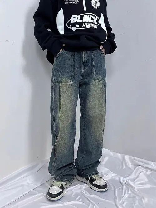 VIBE Vintage Y2K washed street hip hop baggy jeans Size US 30 / EU 46 - 4 Thumbnail