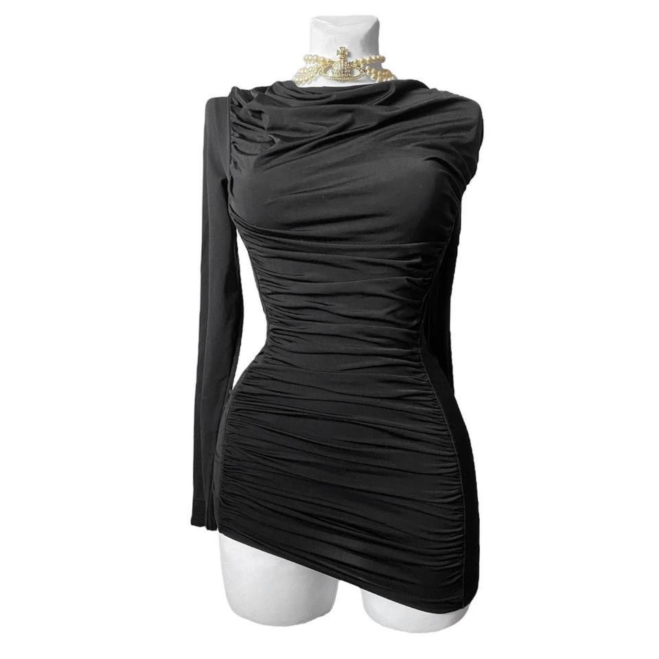 Vintage Stunning Avant - Garde draped top / dress Size S / US 4 / IT 40 - 1 Thumbnail