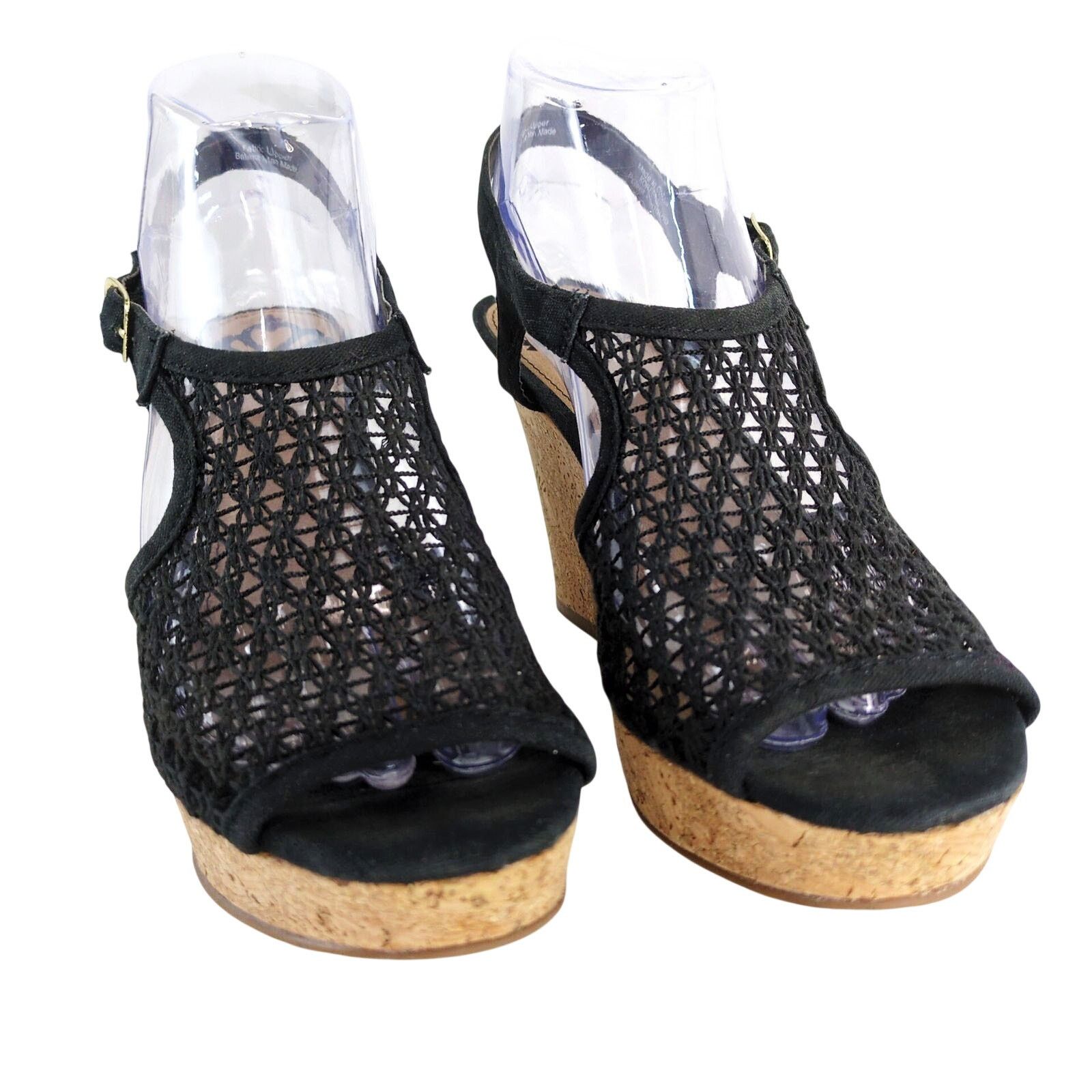 Other Fergalicious By Fergie Crochet Cork Wedge 4" Heel Women's 8 Size US 8 / IT 38 - 11 Thumbnail