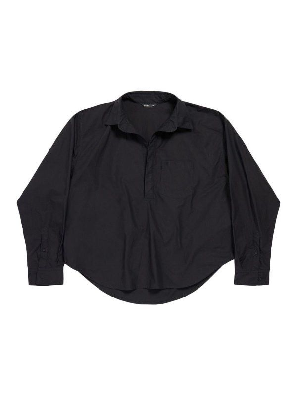 Balenciaga o1mt1gz0226 Vareuse Shirt In Black Size M / US 6-8 / IT 42-44 - 1 Thumbnail