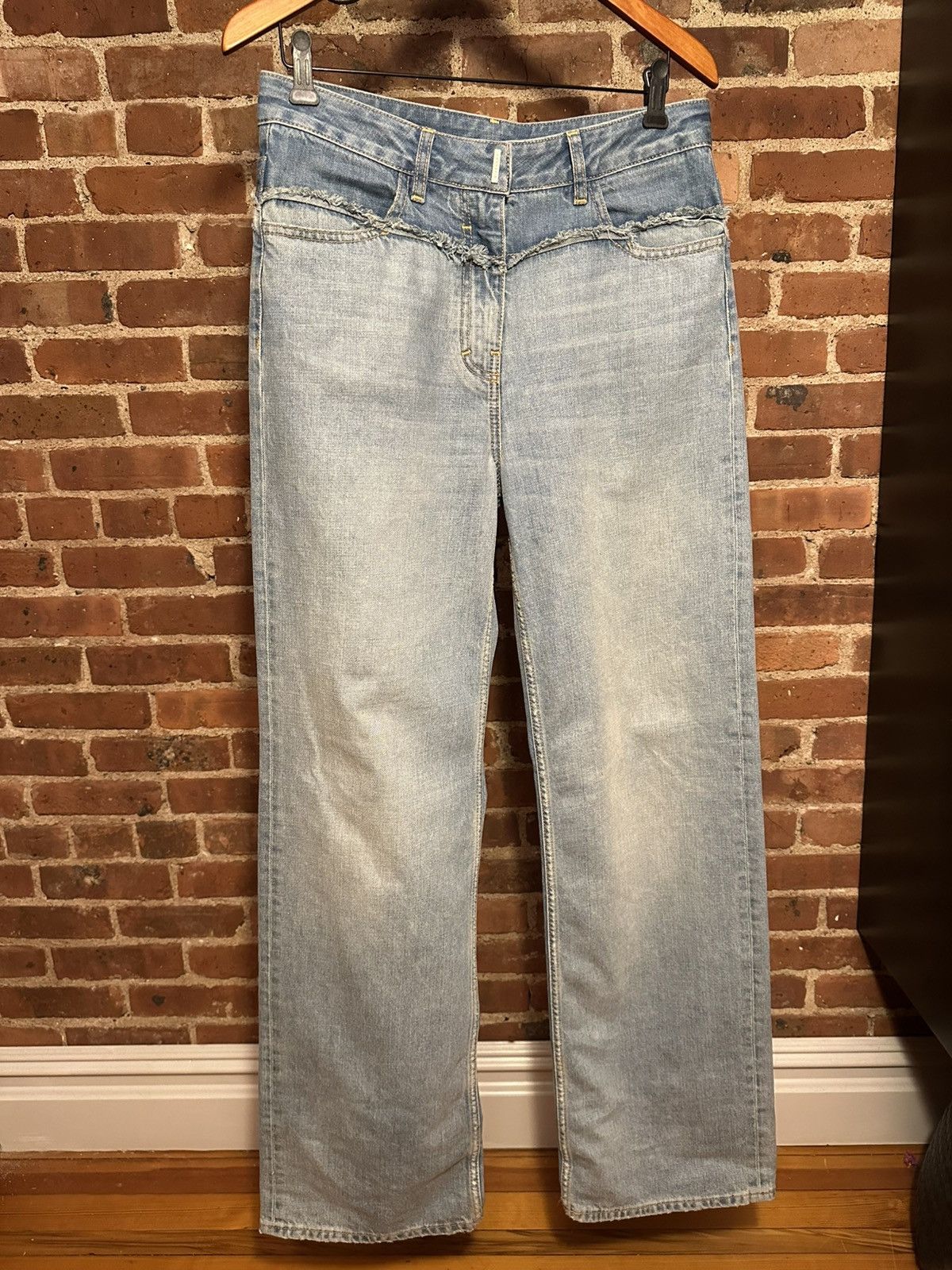Givenchy MMW Distressed Two-Tone Jeans Size US 29 - 1 Thumbnail