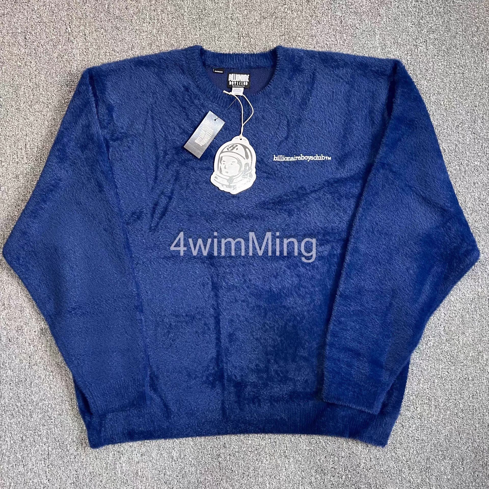 Billionaire Boys Club BBCUSFauxMink Solid Color Embroidered Crew Neck Sweater Q7 Size US XL / EU 56 / 4 - 1 Thumbnail
