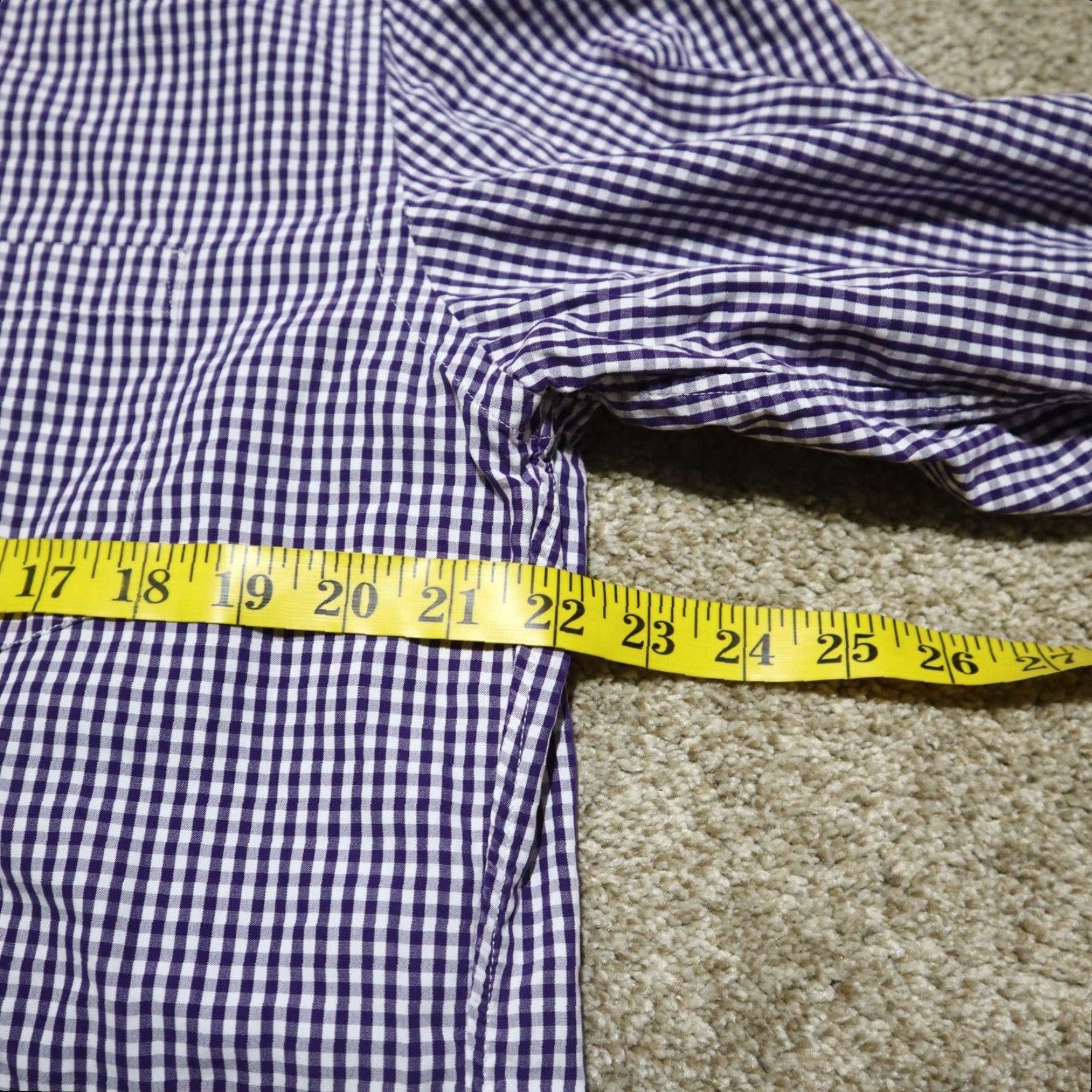 J.Crew VINTAGE J.CREW Checkered Shirt Adult Large Purple Slim Fit Button-Up Mens Size US L / EU 52-54 / 3 - 5 Thumbnail