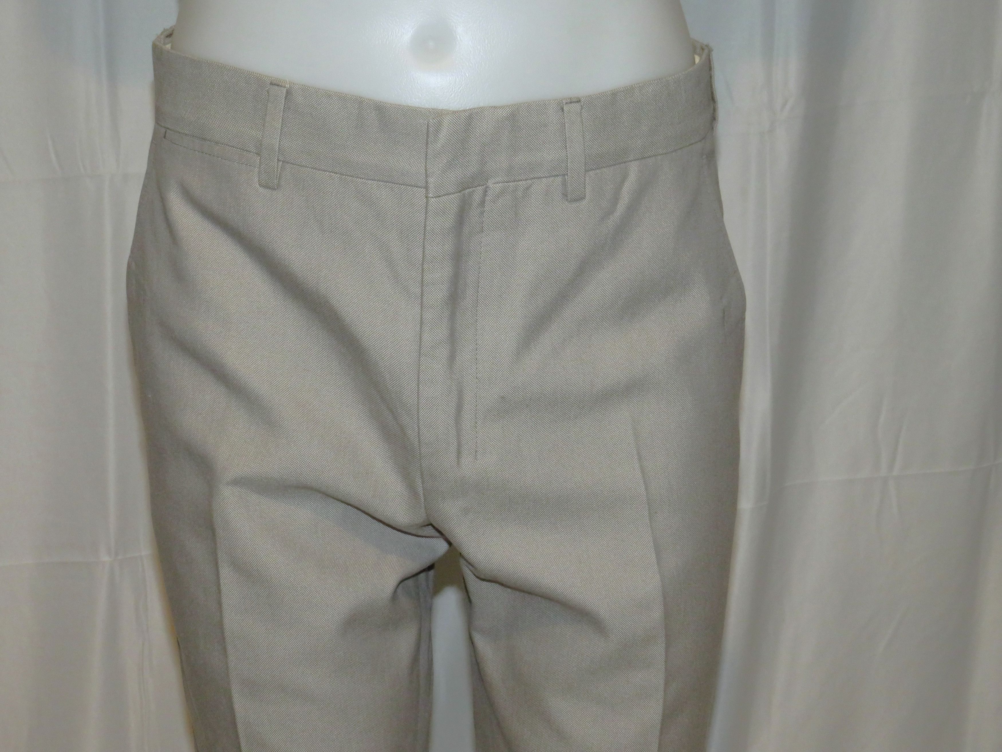 Yves Saint Laurent Beige Cotton Gold Button Two Button Suit 38R Size 38R - 17 Thumbnail