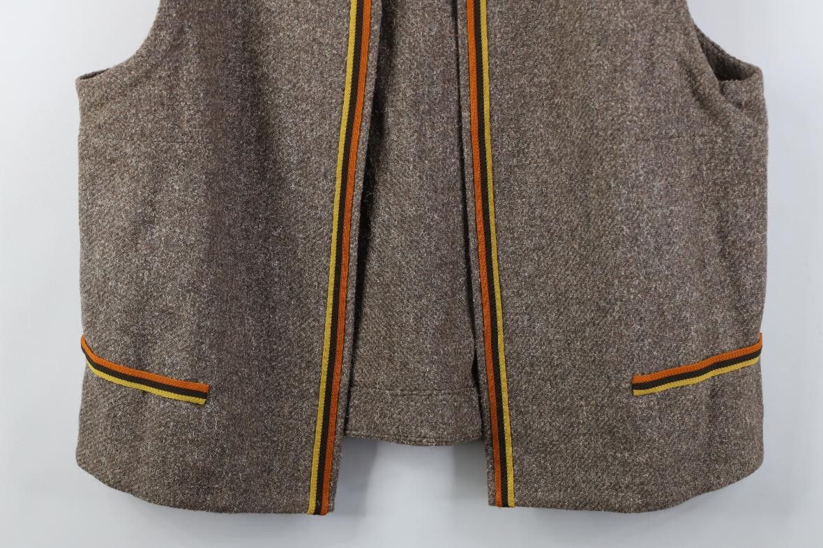 Vintage Vintage 70s Mid Century Modern MCM Wool Tweed Open Vest Size L / US 10 / IT 46 - 3 Thumbnail
