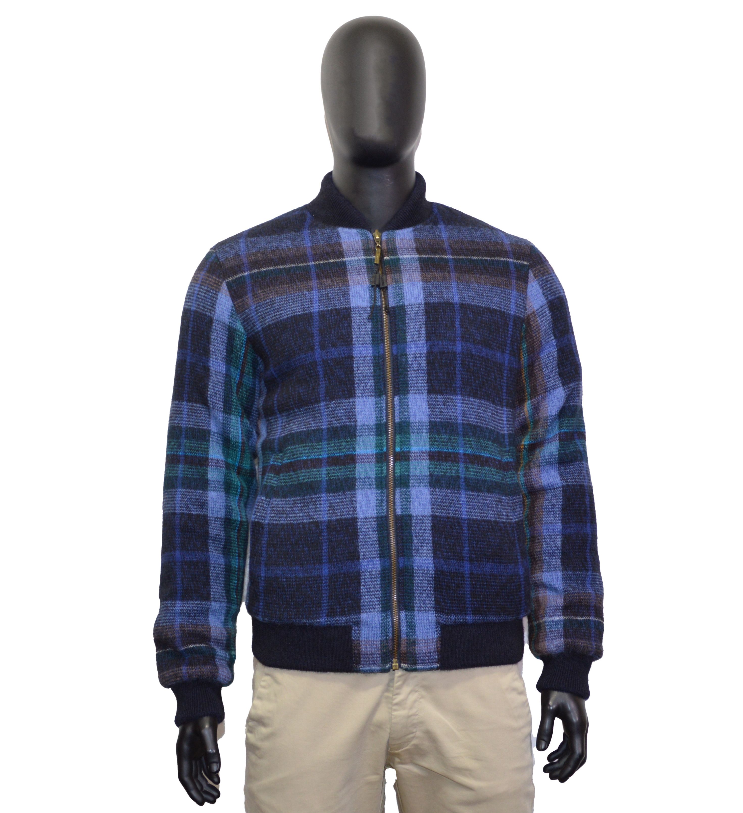 Men's Missoni Reversible Bomber Jacket XL Blue Italy