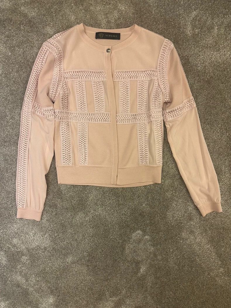 Versace Versace Pink Open Front Long Sleeve Cardigan - dmc Size US M / EU 48-50 / 2 - 1 Thumbnail