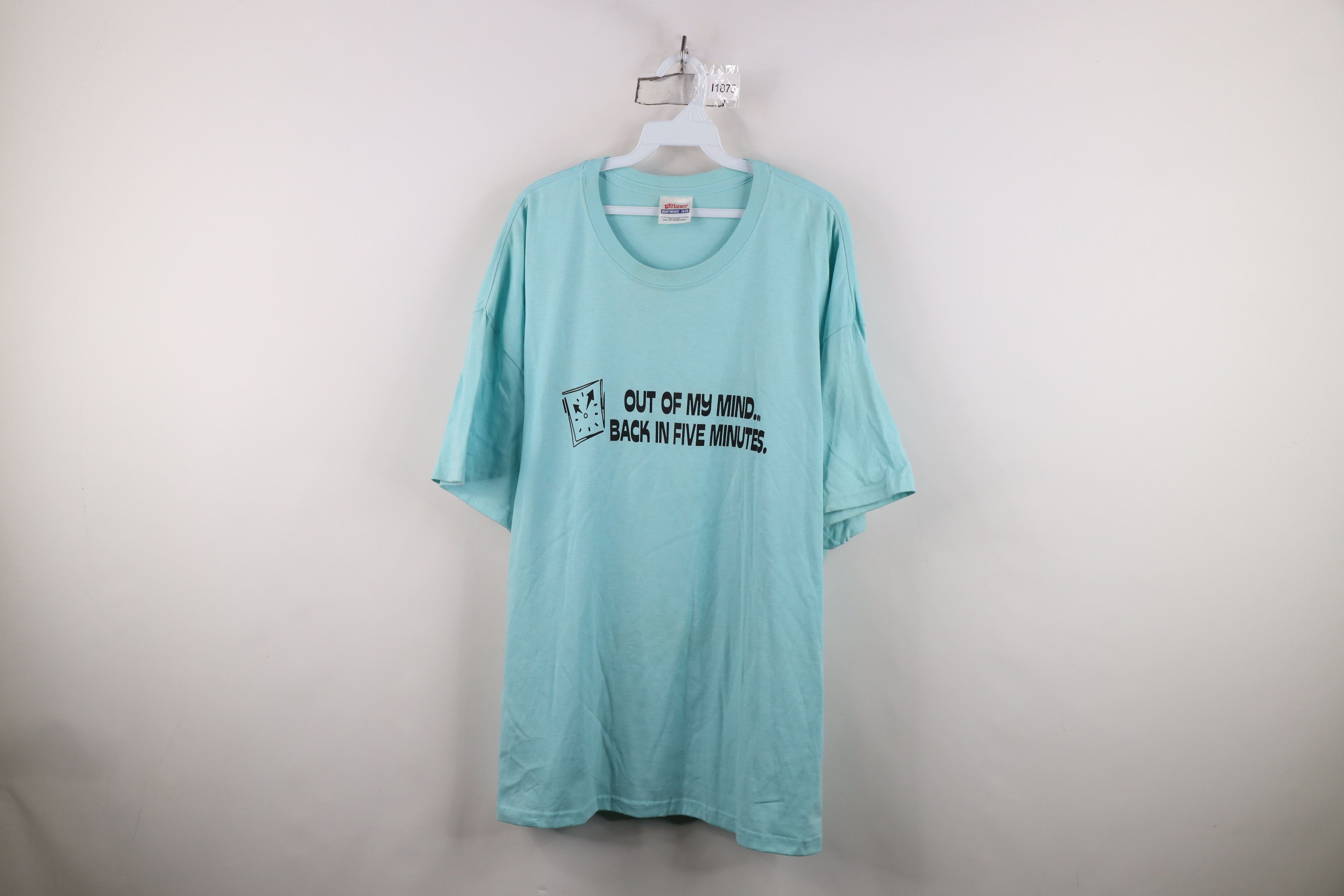 Vintage Vintage 90s Y2K Streetwear Mind Back In Five Minutes T-Shirt Size US XXL / EU 58 / 5 - 1 Thumbnail