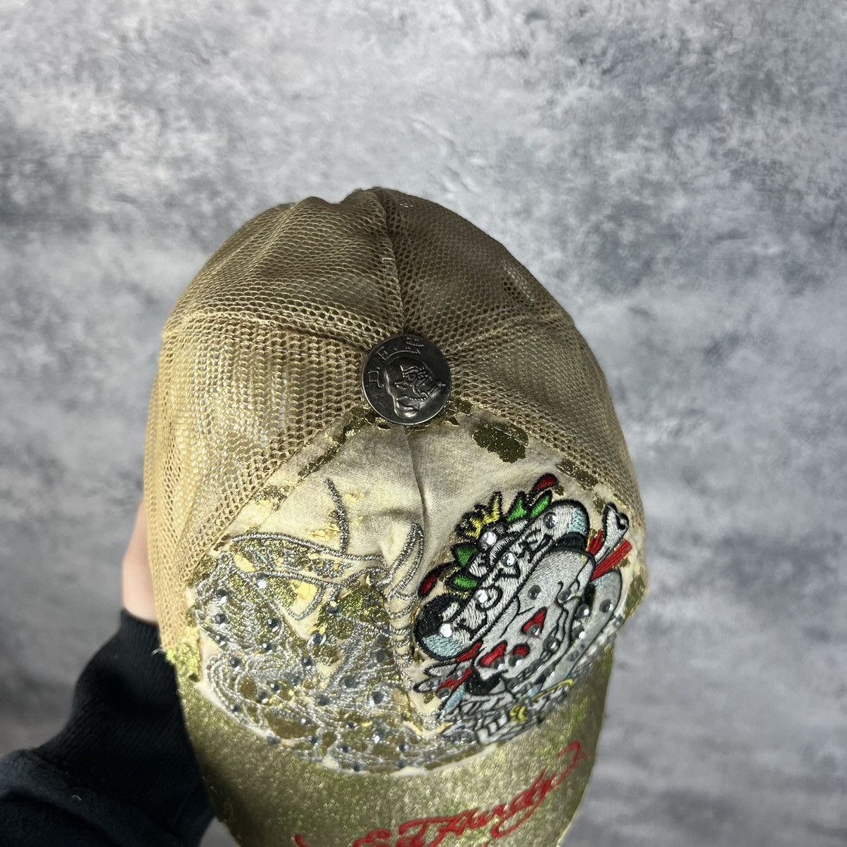 Christian Audigier Ed Hardy Christian Audigier Skull Vintage Cap Y2K Size ONE SIZE - 5 Thumbnail