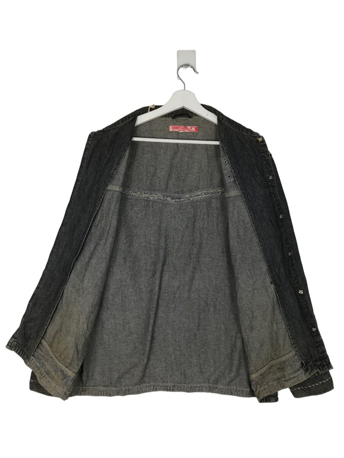 Japanese Brand 💥 REBIRT DYED BLACK DENIM JACKET MADE IN JAPAN Size US M / EU 48-50 / 2 - 8 Thumbnail