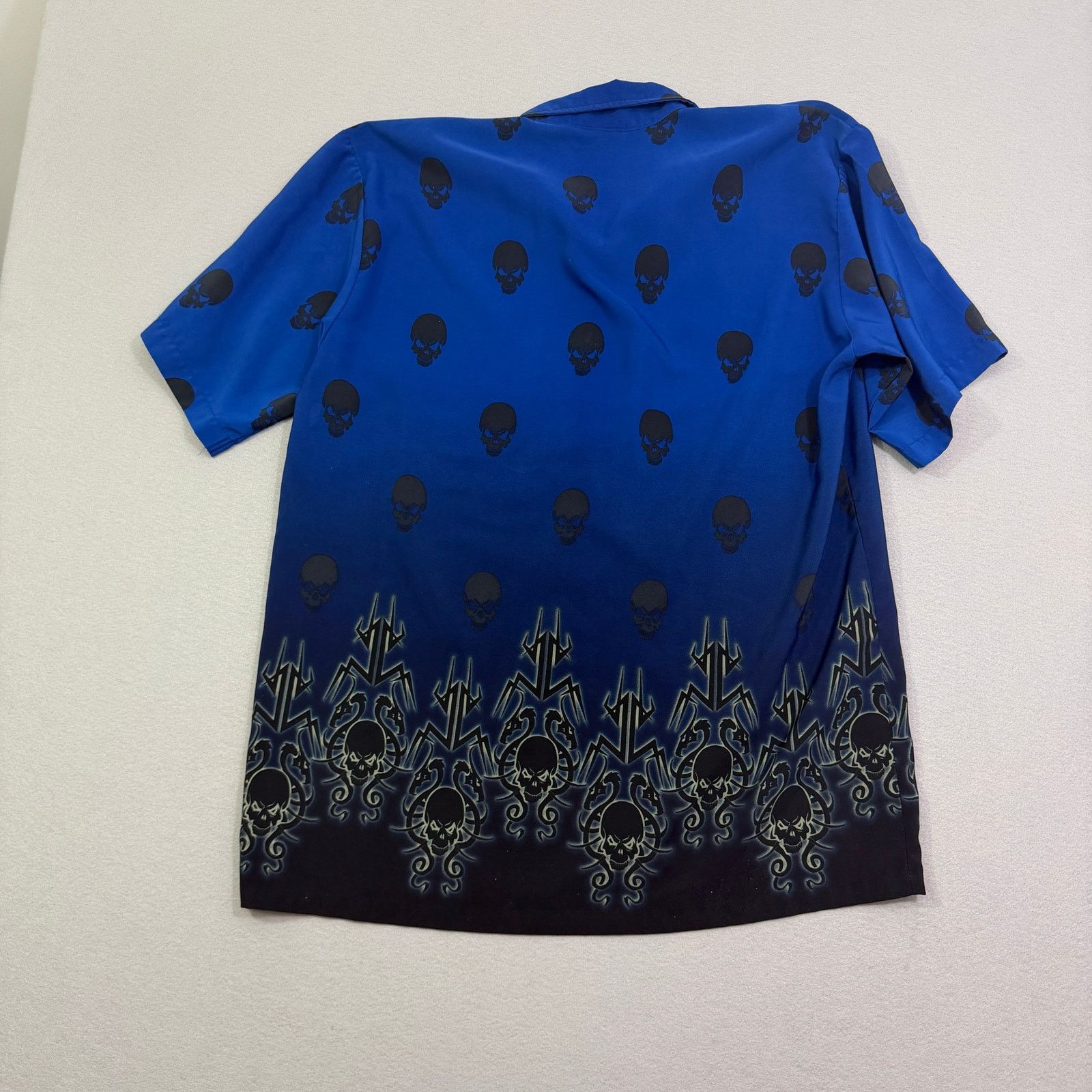 Vintage Vintage ODO Shirt Men's Extra Large Blue Skull Goth Emo y2k Size US XL / EU 56 / 4 - 5 Thumbnail
